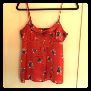 Silk floral top